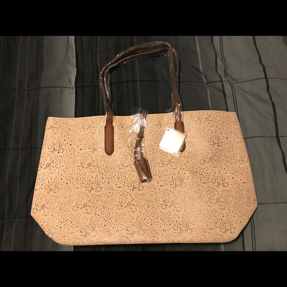 Ulta Blush w/ Brown Accents Tote NWT